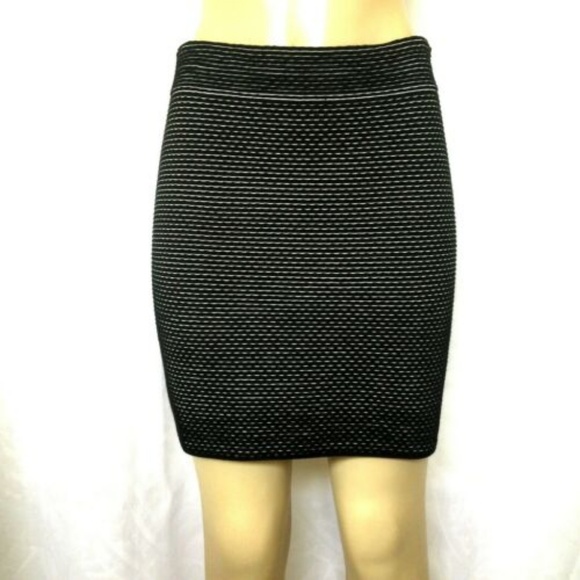 Theory Nilmee Textured Skirt Mini Black White M - Picture 3 of 6